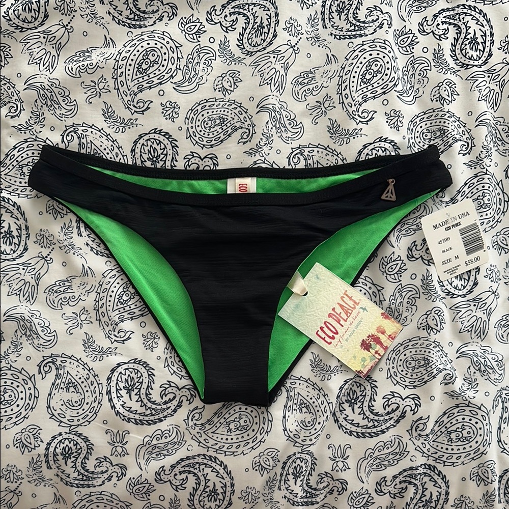 Black and Green Swim Bottom